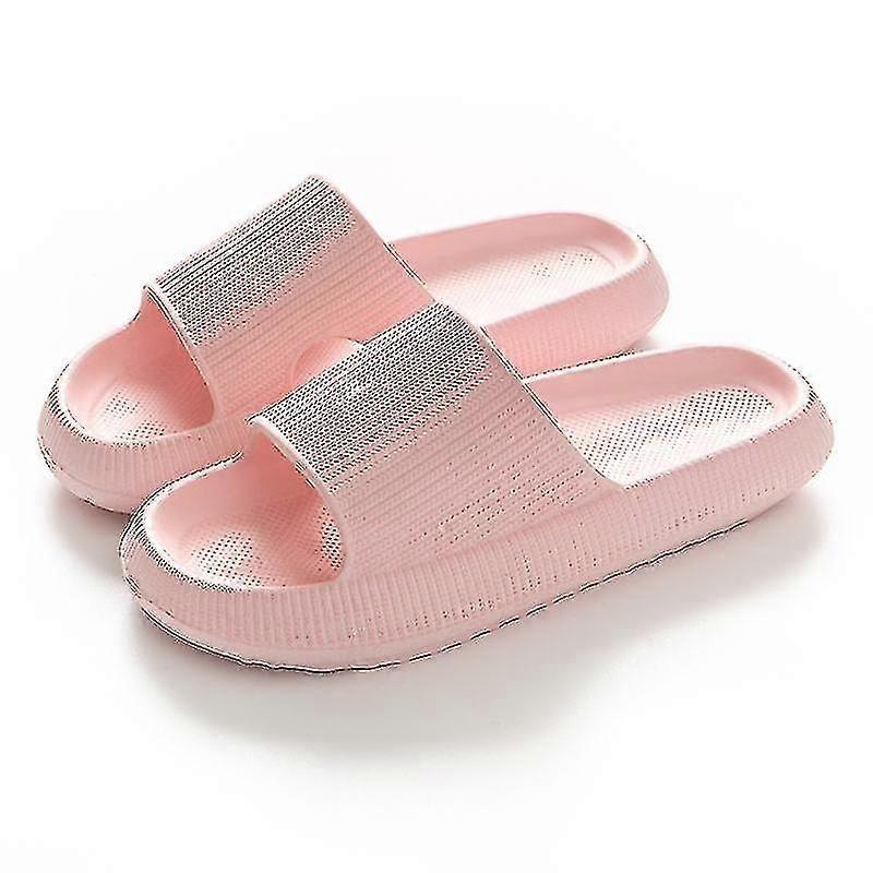Summer solid color comfortable men's and women's slippers