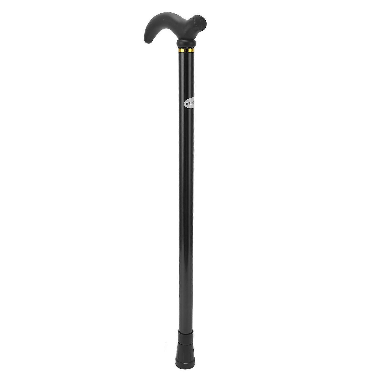 Adjustable Walking Cane with Rubber Tip Ergonomic Aluminum Alloy Walking Stick Cane for Seniors Elderly Mobility Aid Black