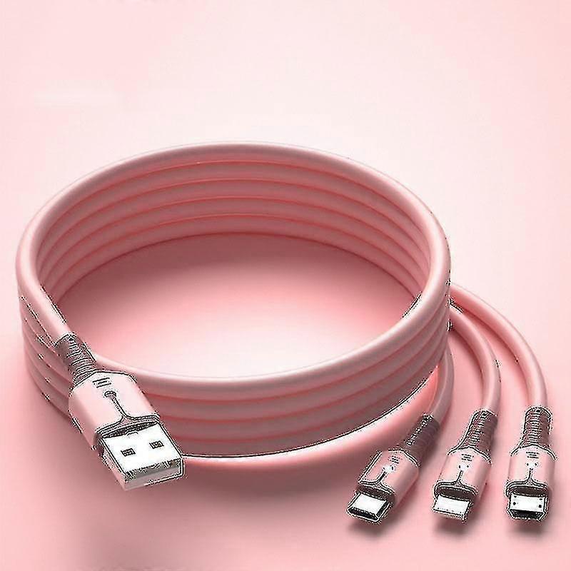 Apple Mfi Certified 3-in-1 Cable, Lightning/type C/micro Usb Cable