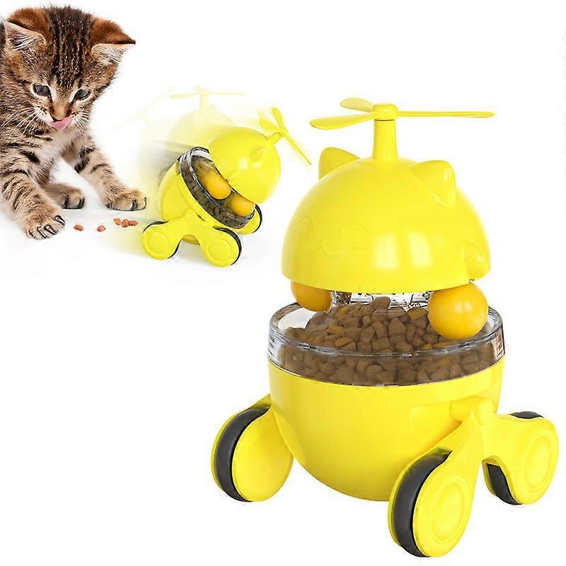 MIMIGO Cat Toys Interactive Food Dispenser, Cat Feeder IQ Treat Ball - Adjustable Cat Feeder, Funny Pet Leaking Food Training Ball, Indoor Pet Toy Rel