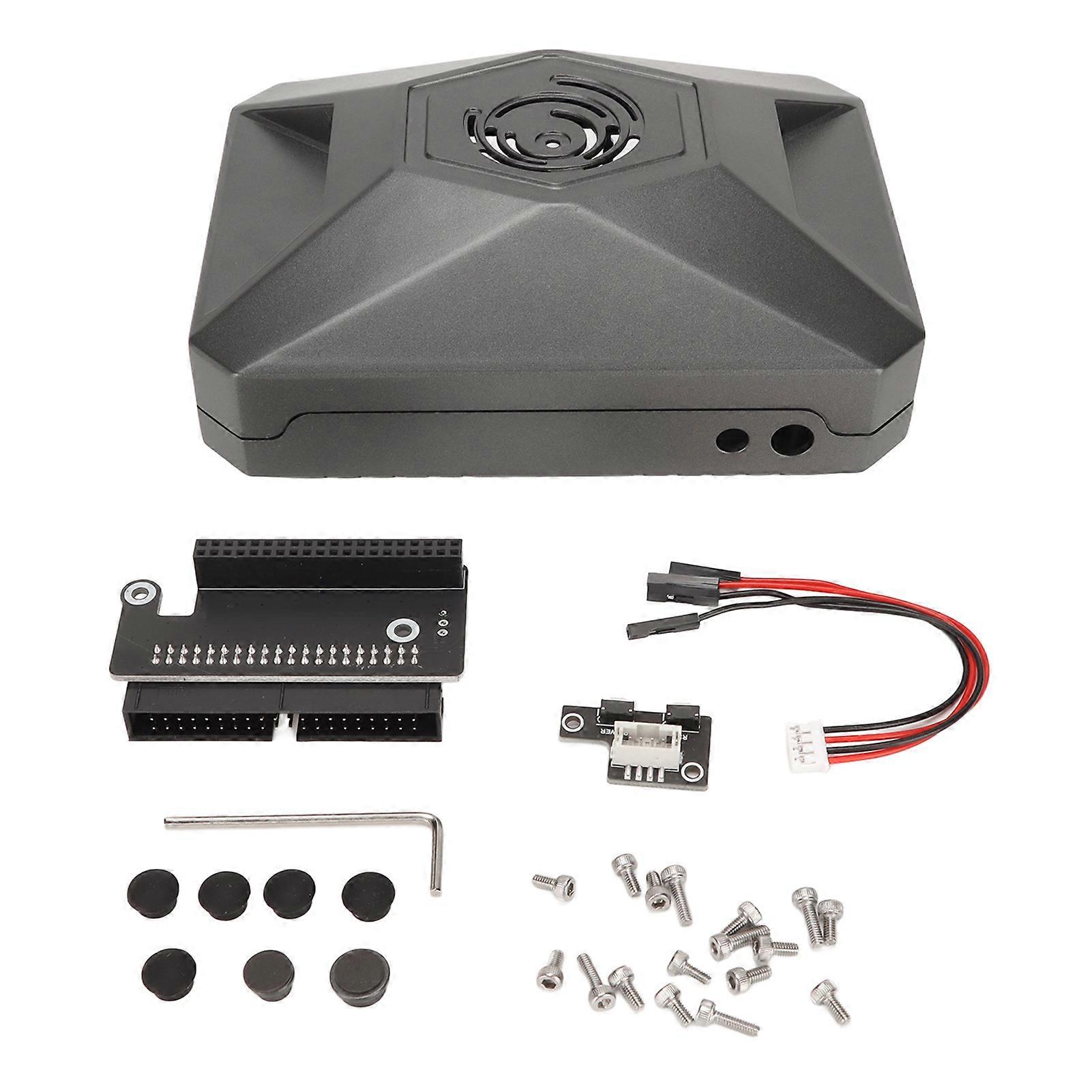 Development Board Case for Jetson Nano Professional Aluminum Protective Shell with GPIO Adapter Board Grey