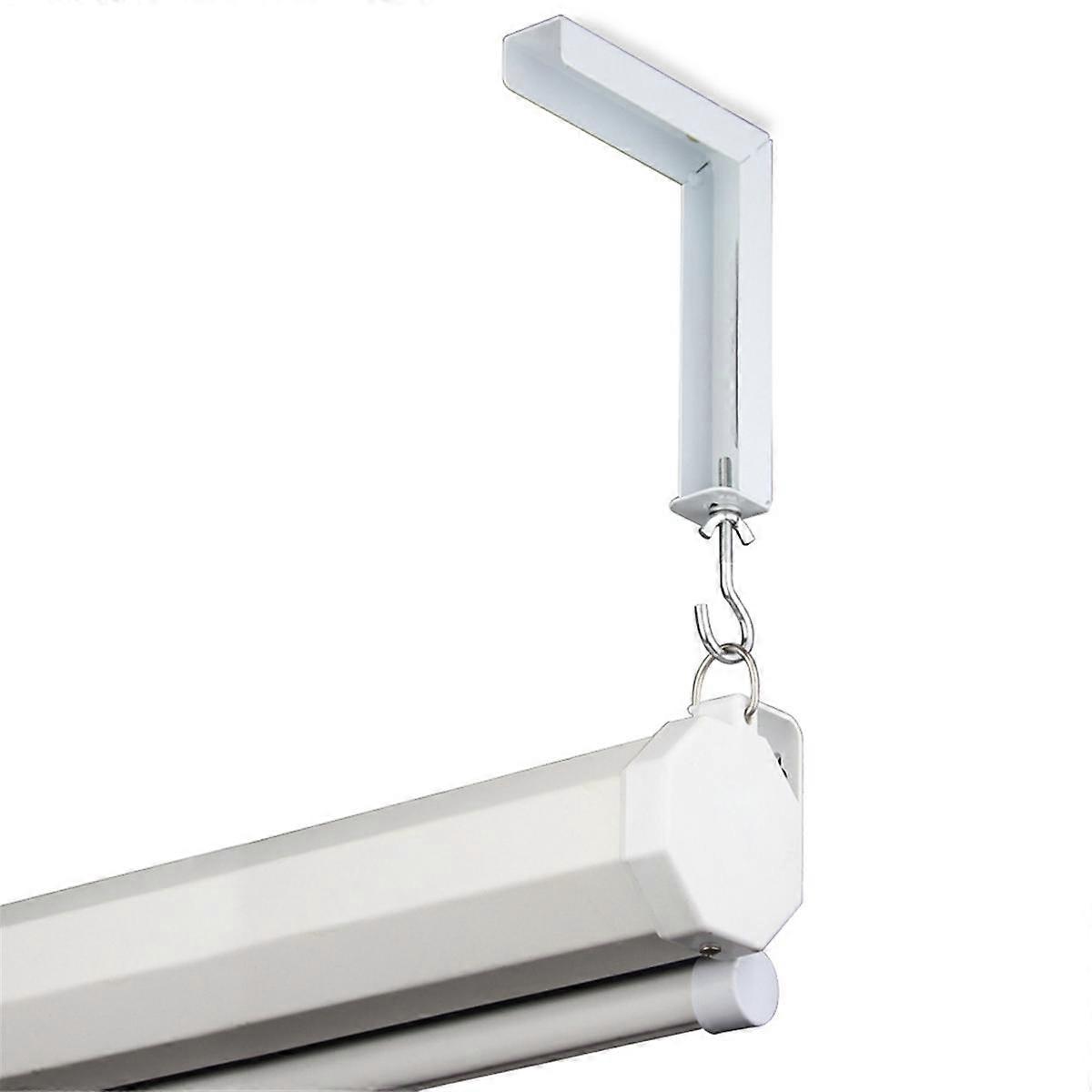 2Pcs Projector Curtain Hanger Projector Screen L-Bracket Mounting Hanger Holder Adjustable Extension Mount Stand