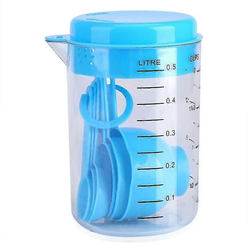 Plastic Measuring Spoons & Measuring Cups Set Kitchen Baking Tools