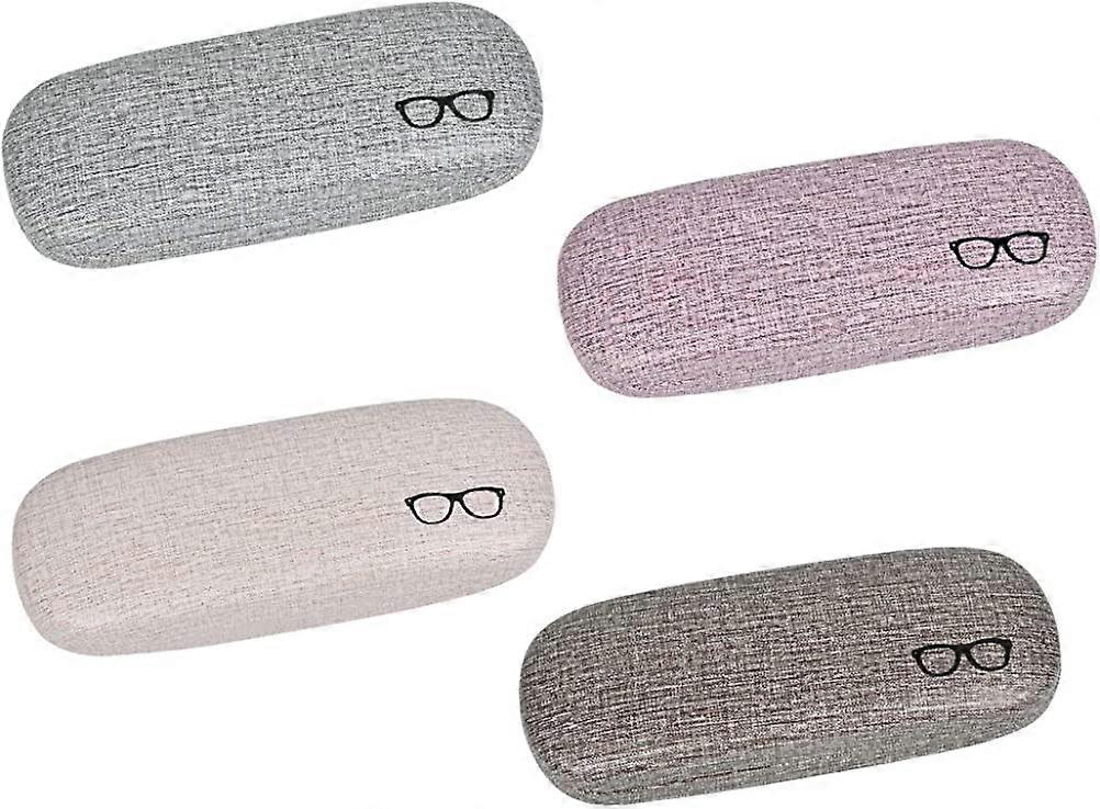 Conjunto de 4 estojos de óculos, estojo protetor para óculos de sol com 4 panos para óculos (4 cores)