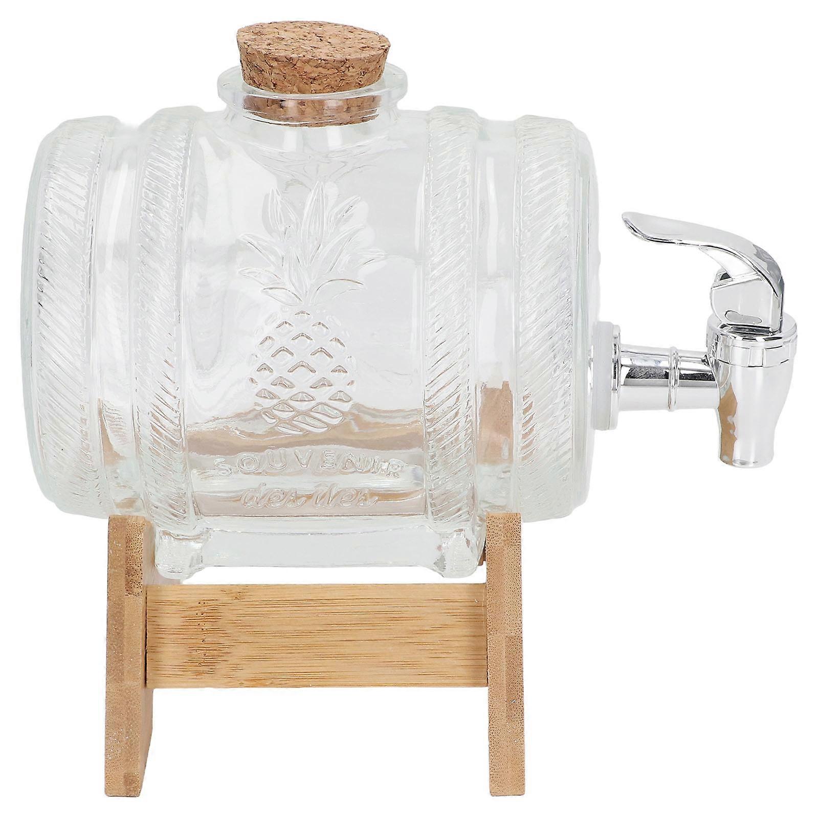 Beverage Barrel Thickened Glass Sealed Medlar Ginseng Wine Brewing Jar Dispenser with Faucet for Home_Gifts and giveaways