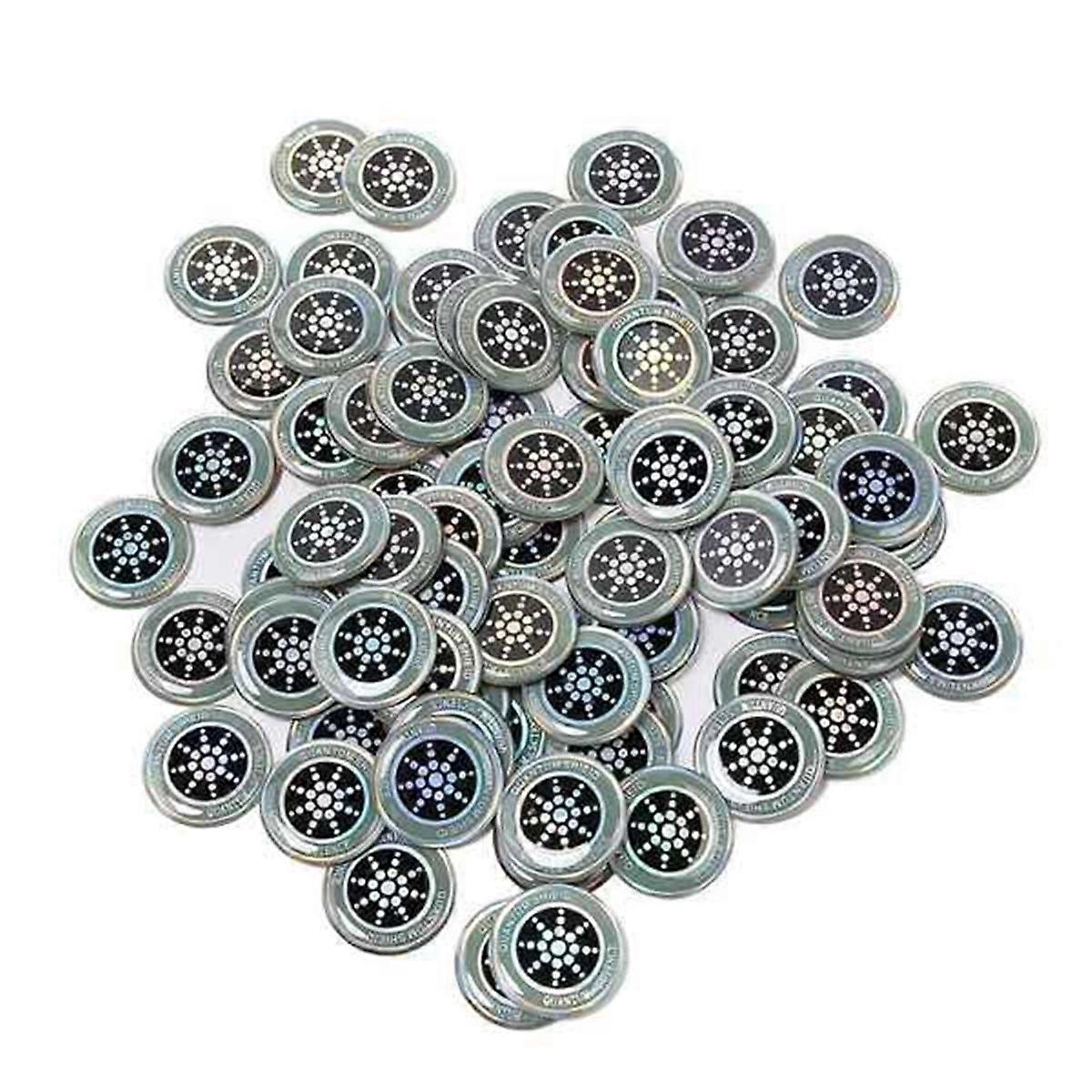 50 Pcs Emf Protection Sticker Anti Radiation Cell Phone Sticker for Phones Laptop and All Electronic Devices Silver