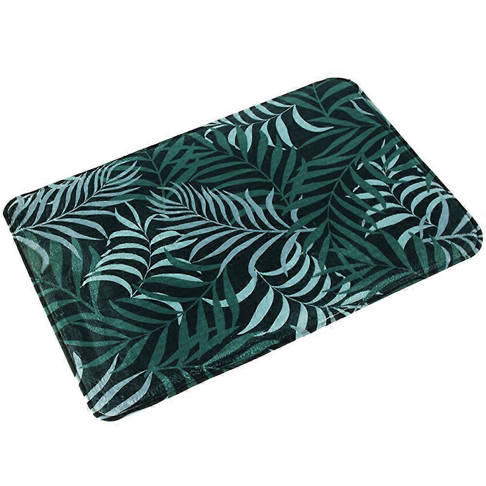 Flannel Carpet Simple Leaf Floor Mat - Non-Slip Bathroom Door Mat