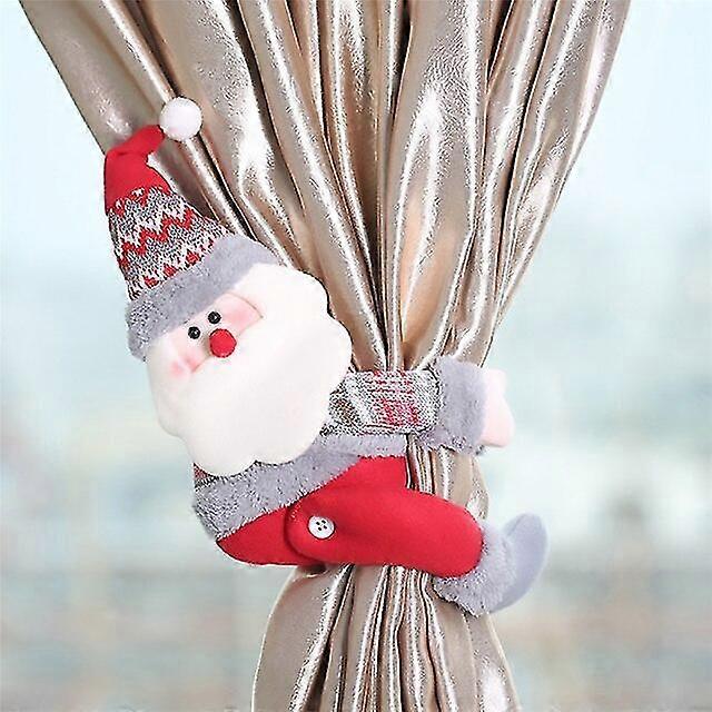 サンタクロースウィンドウズクリスマスカーテン装飾メリークリスマスの装飾ホームクリスマスギフトハッピーニューイヤー