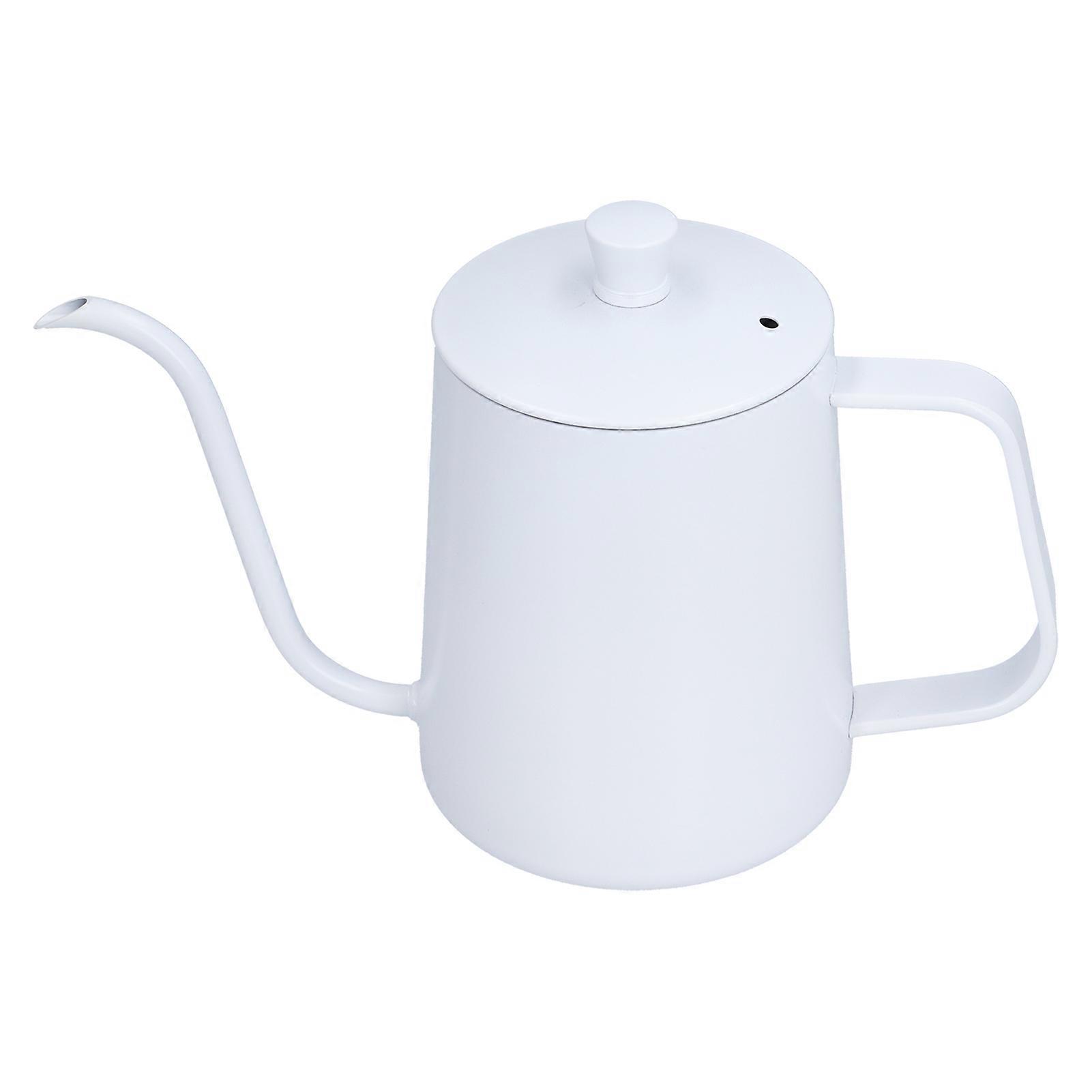 Mini Portable Stainless Steel Coffee Kettle for Travelling Camping Tea - White