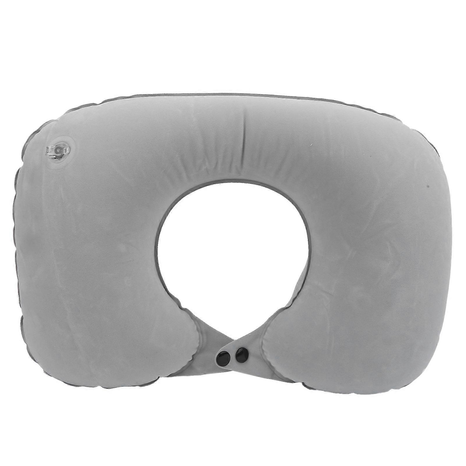 Portable U-Shape Pillow Inflatable with Neck Support for Car Office Plane and Home