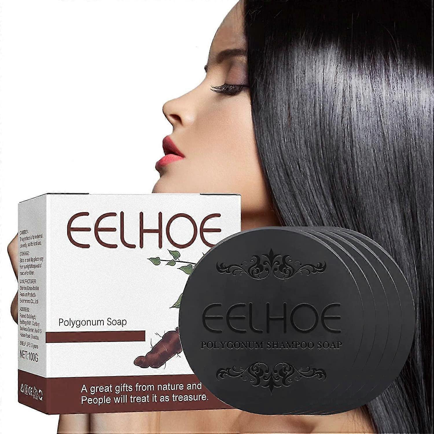 Polygonum Extract Shampoo Bar per capelli neri e spessi - Promuove la crescita dei capelli, deterge in profondità i capelli