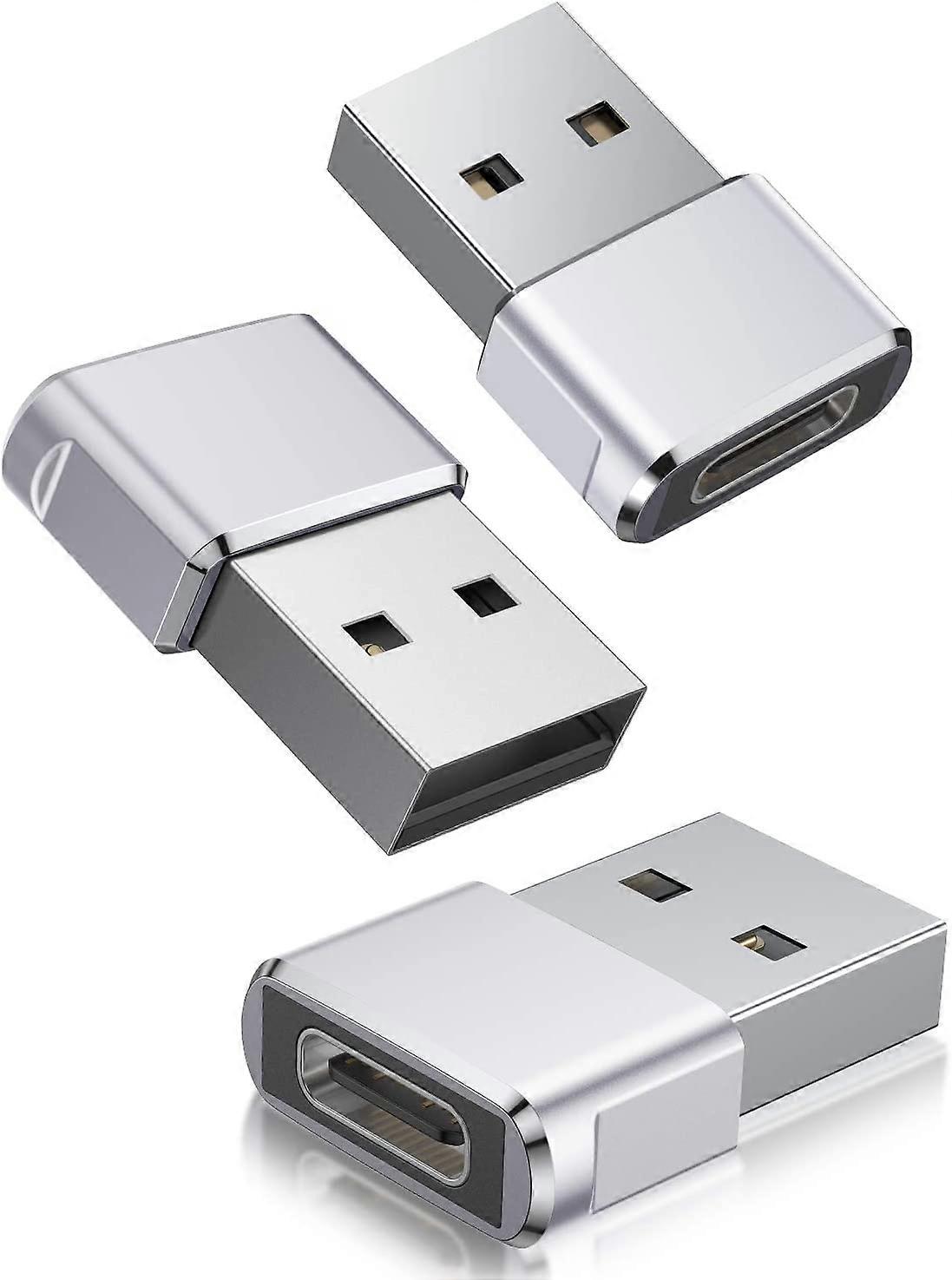 USB C Female to USB A Male Adapter 3-Pack,Type C Charger Cable Converter for Apple Watch 7 SE,8,iPad Air 4 5 Mini 6,iPhone 12 13 Pro Max,14,Samsung Ga