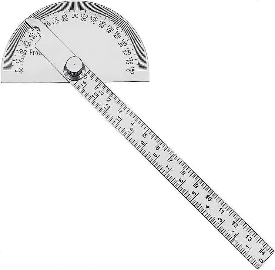 180 Degree Protractor, Adjustable Angle Ruler for Drawing and Measuring, 140mm Measuring Device Ruler