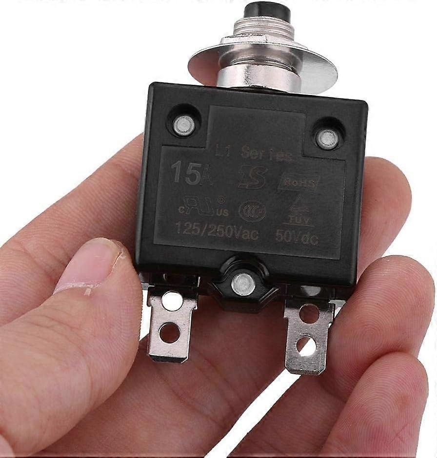 Manual Reset Thermal Switch Circuit Breaker Over Current Overload Protector(15A)
