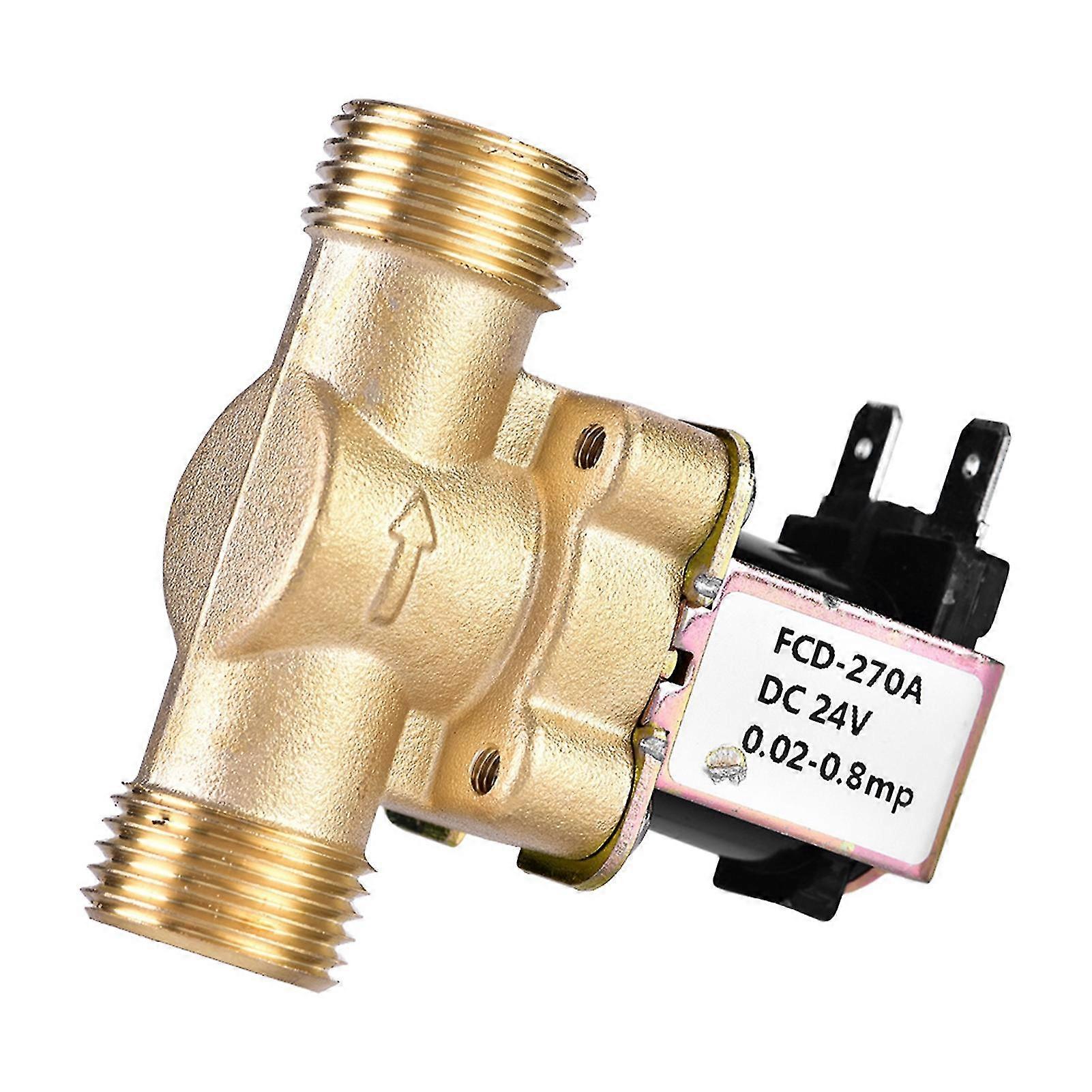G1/2" Dc 24v κανονικά κλειστή ηλεκτρική ηλεκτρομαγνητική βαλβίδα ορείχαλκου για τον έλεγχο του νερού