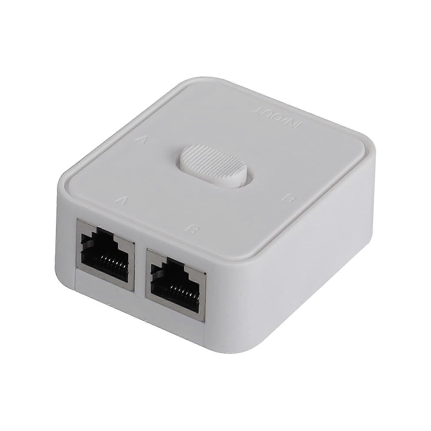 2-port network switch, RJ45, 2-port network switch selector, 100 m 2 in 1 or 1 in 2 out