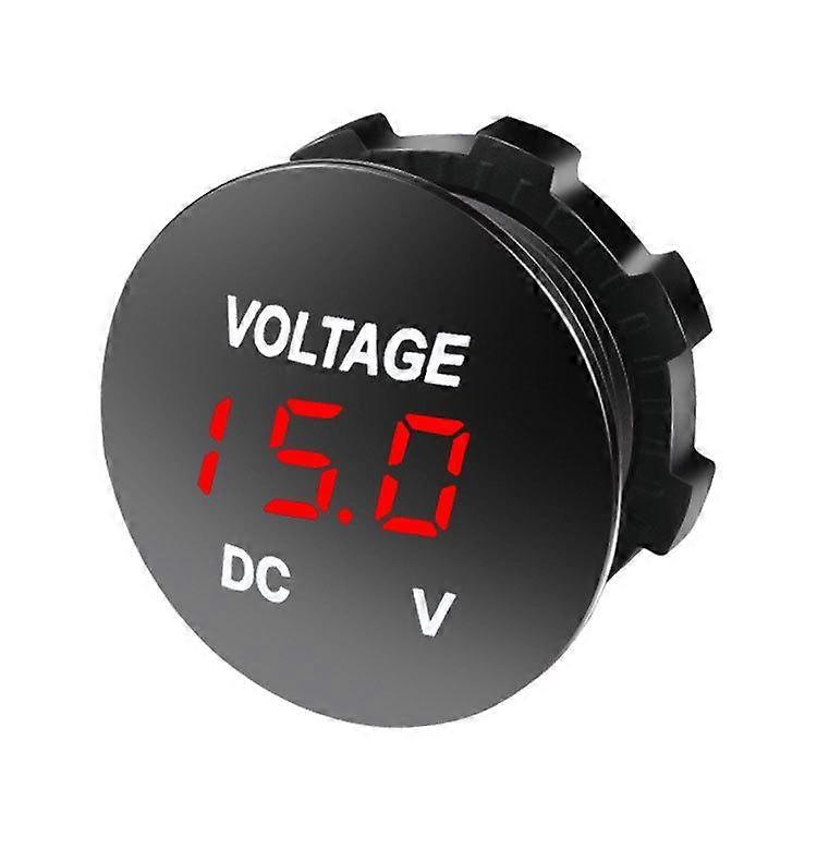 12V LED Digital Display Voltmeter Waterproof for Boat Marine Vehicle Motorcycle Truck ATV UTV Car Camper Caravan