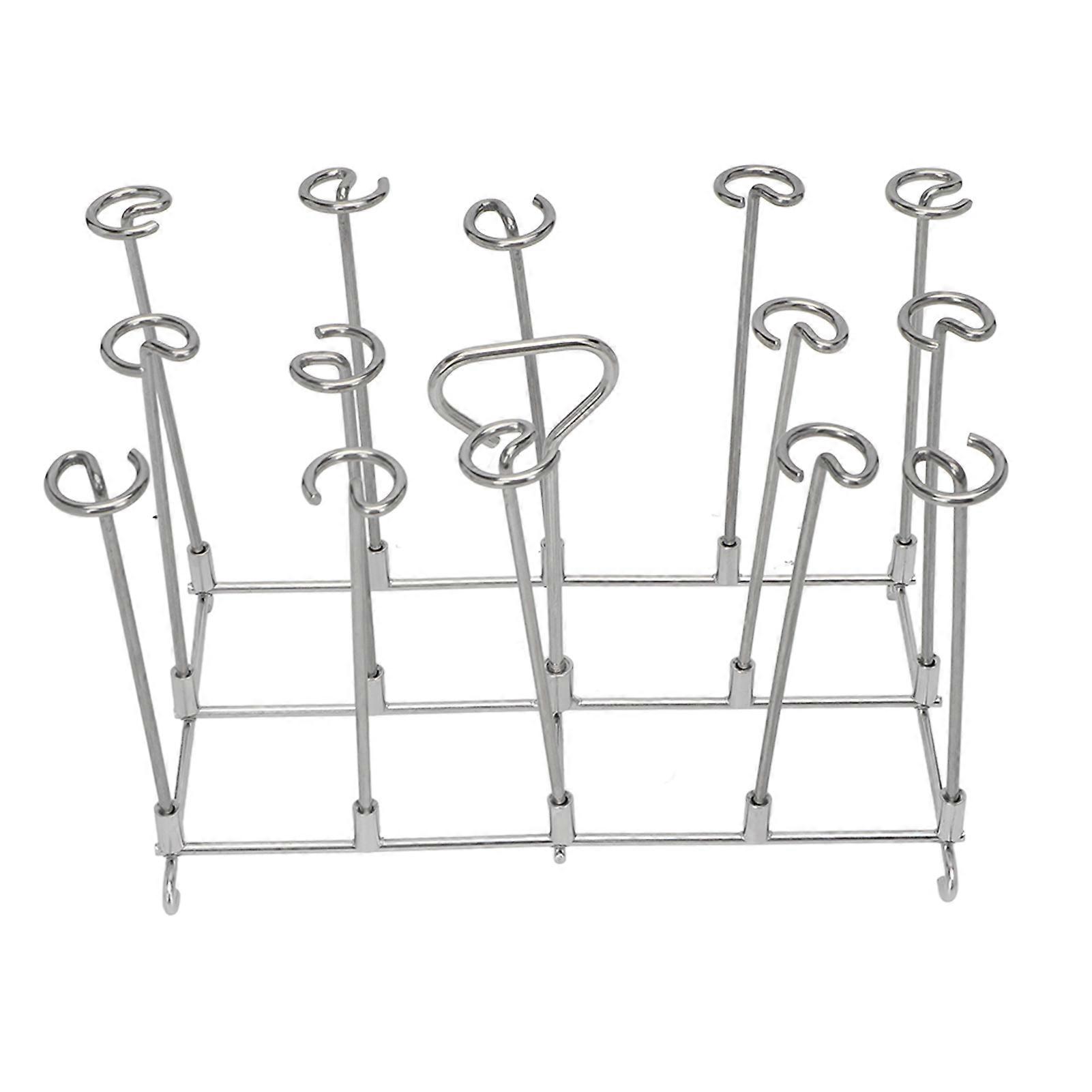 Support de brochette de friteuse Résistance uniforme à la rouille de cuisson Support de brochette vertical en acier inoxydable pour la viande de poulet