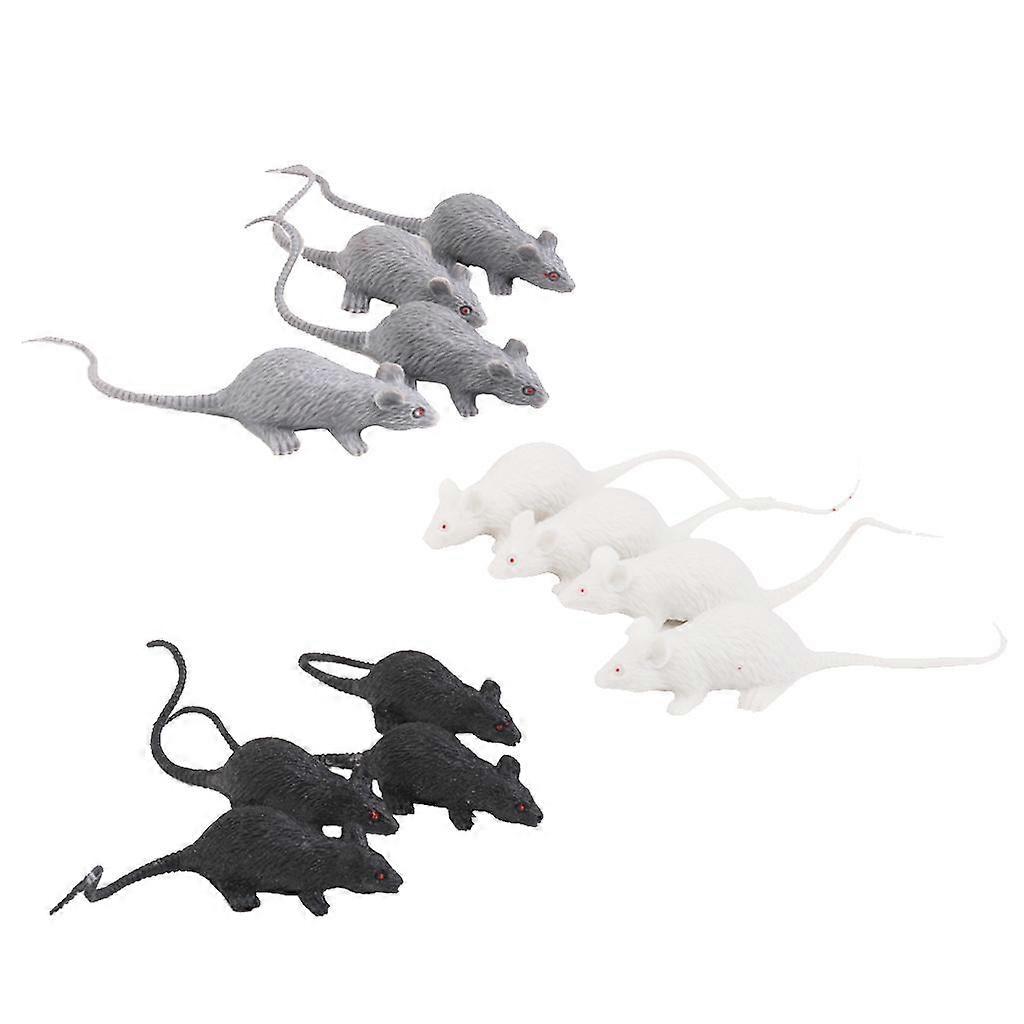 Plastic Artificial Mouse Animals Model Toy 12pcs