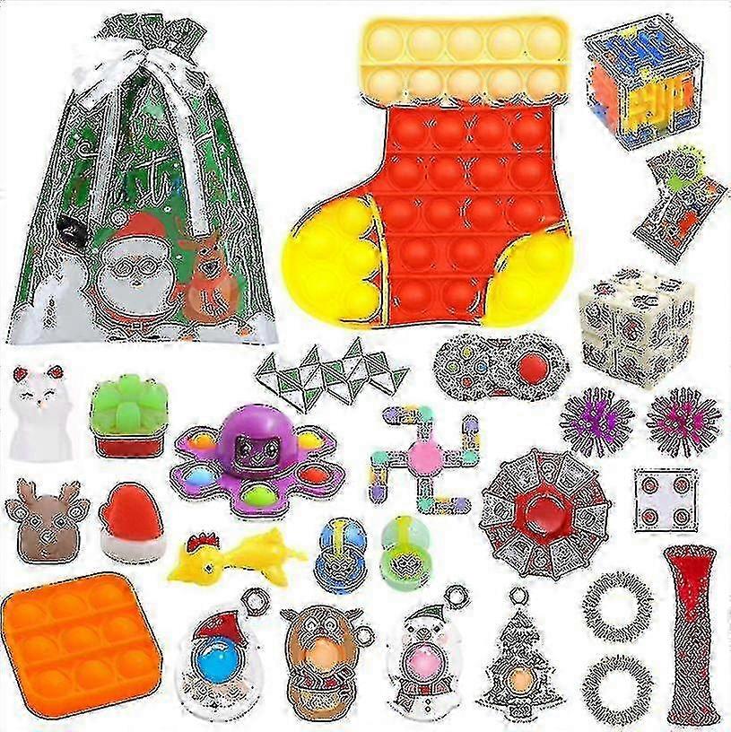 Advent Fidget Leksaker Stressavlastning Fidget Leksak Blind Box Barn