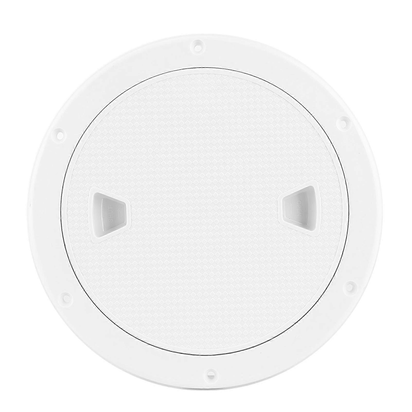 Boat Inspection Hatch CoverReplacement 9.84in Round White ABS Deck Plate