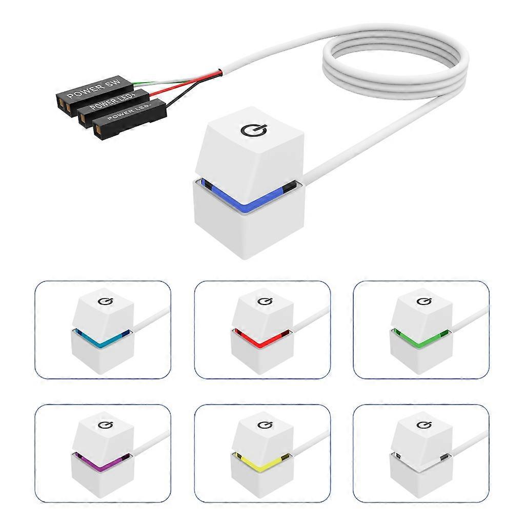LED Desktop Computer Power Switch External Remote Start PC Motherboard Power