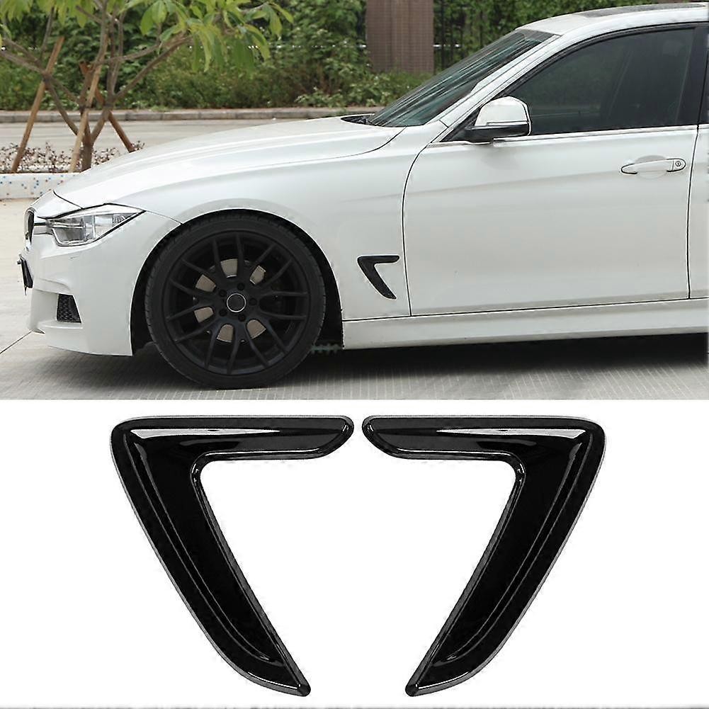 1 Pair For 2012-2016 Bmw 3 Series F30 Black Abs Car Side Vent Cover Decorative Fender Stickers Auto Replacement Parts
