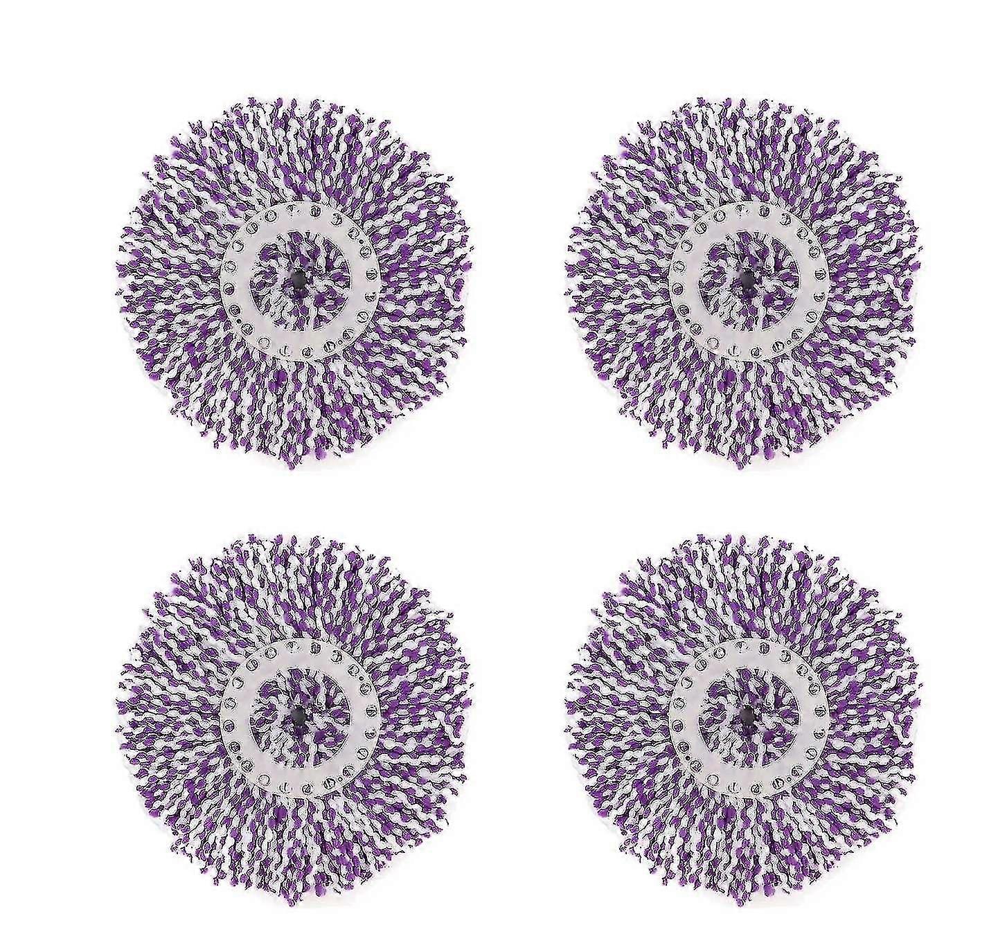 4 Replacement Mop Micro Heads Refill for 360 Degree Rotation Magic Mop Microfiber Replacement Mop He