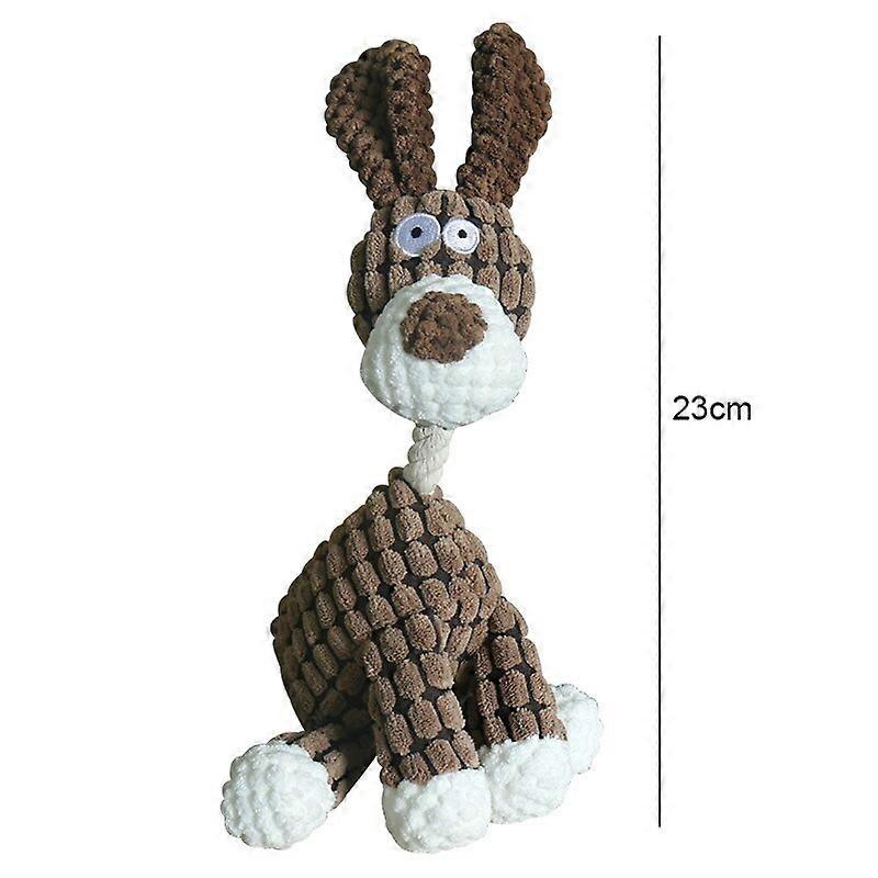 Dog Toys Donkey Shape Corduroy Chew Toy For Puppy Squeaker Squeaky Plush Bone Molar Pet Toys Bite Resistant Teeth Cleaning Toy Dog Supplies