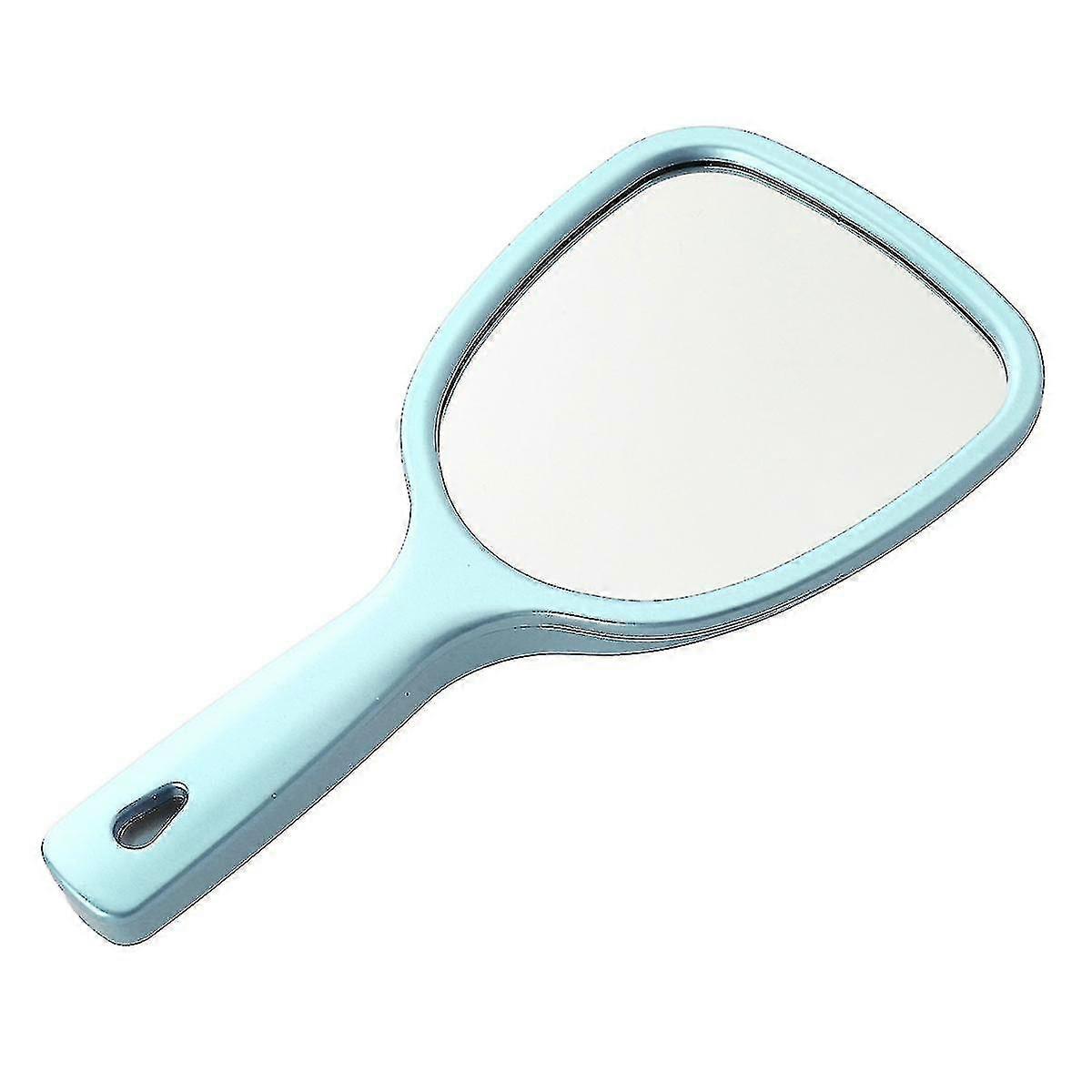 1pc Double Side Handheld Mirror Cosmetic Mirror Back 2x And 3x Magnification Round Mirror (silver)
