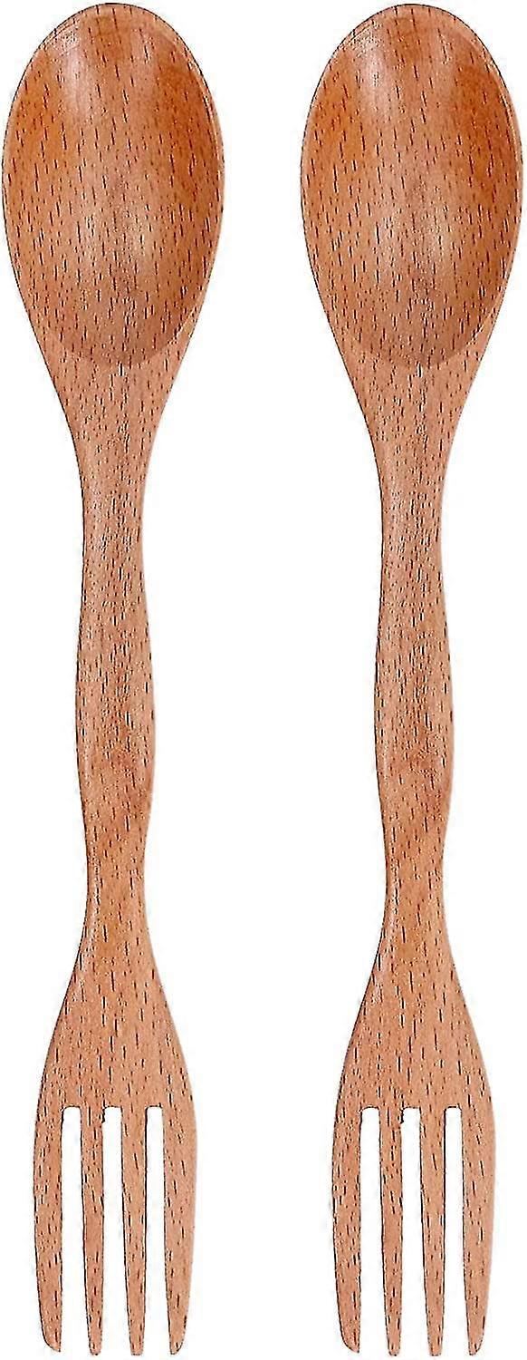 2 In 1 Fork And Spoon Combo Super Lightweight Camping Utensils Kitchen Utensils 2pac