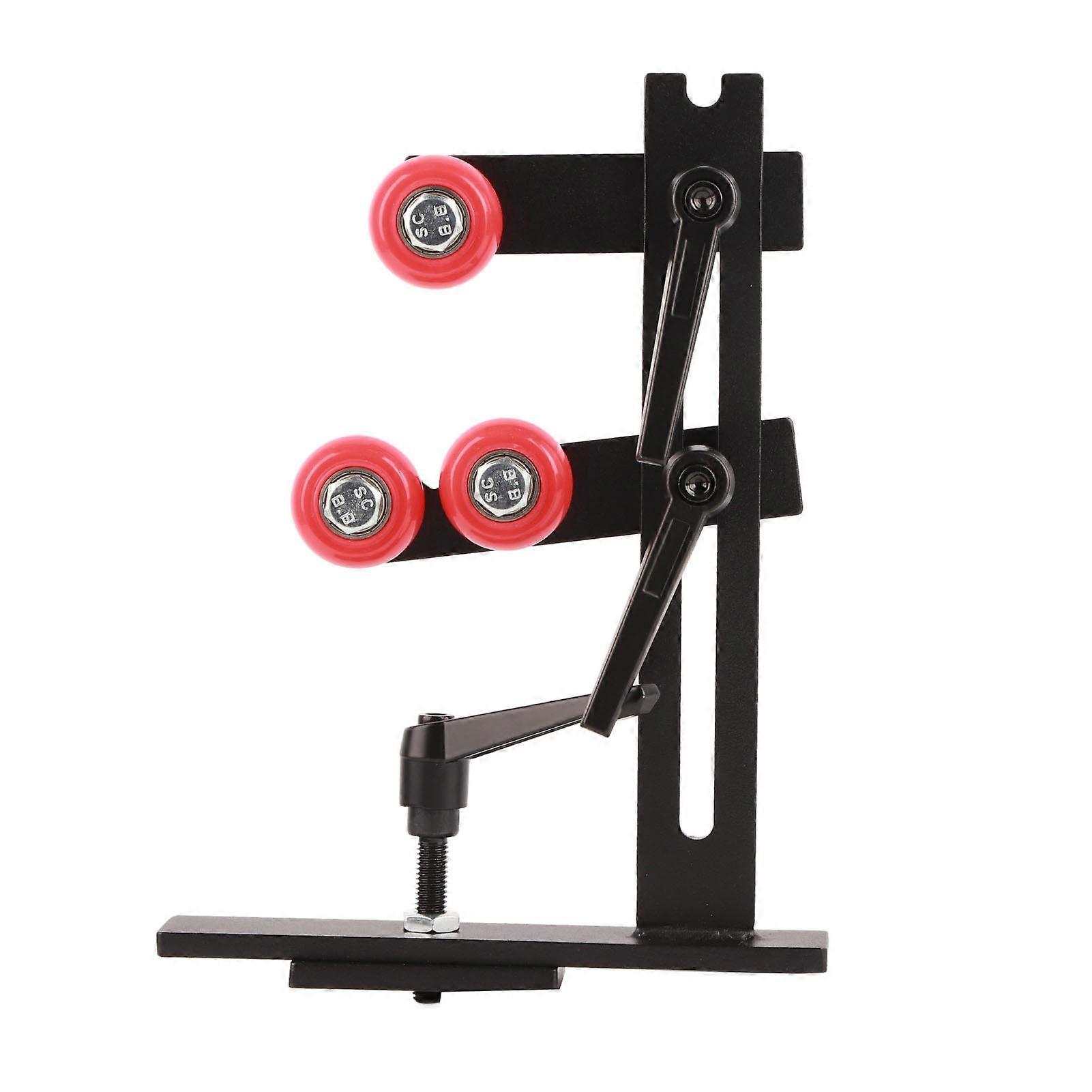 L Shape Steady Rest Cast Iron Woodworking Lathe Tool Steady Rest with 3Pcs Fixing Wheels