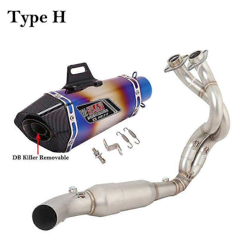 Système d'échappement complet pour moto, silencieux Esacpe, tube d'enlacement moyen latéral, DB Killer, pour Kawasaki Ninja650 Ninja 650, 2023, 20