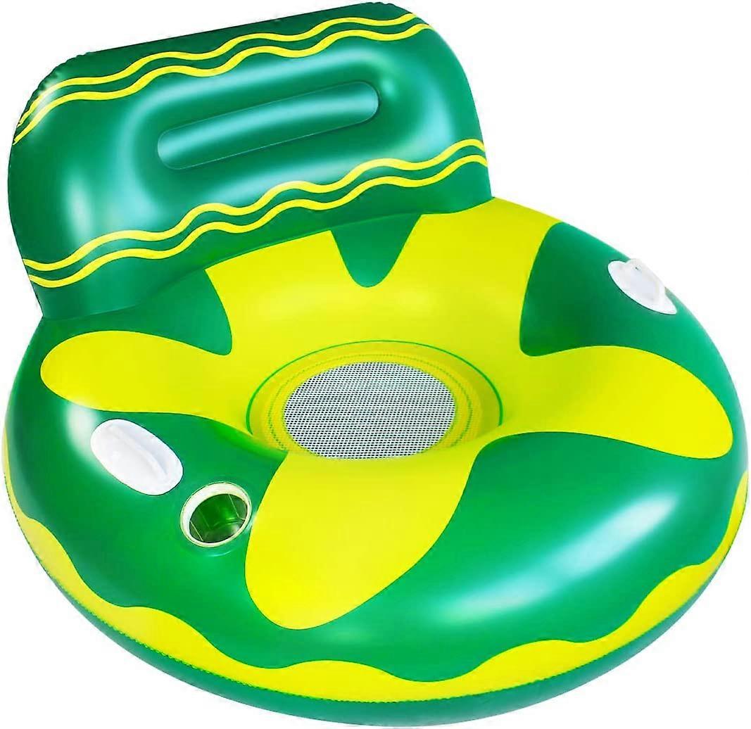 Floating PVC Inflatable Floating Bed(Green)