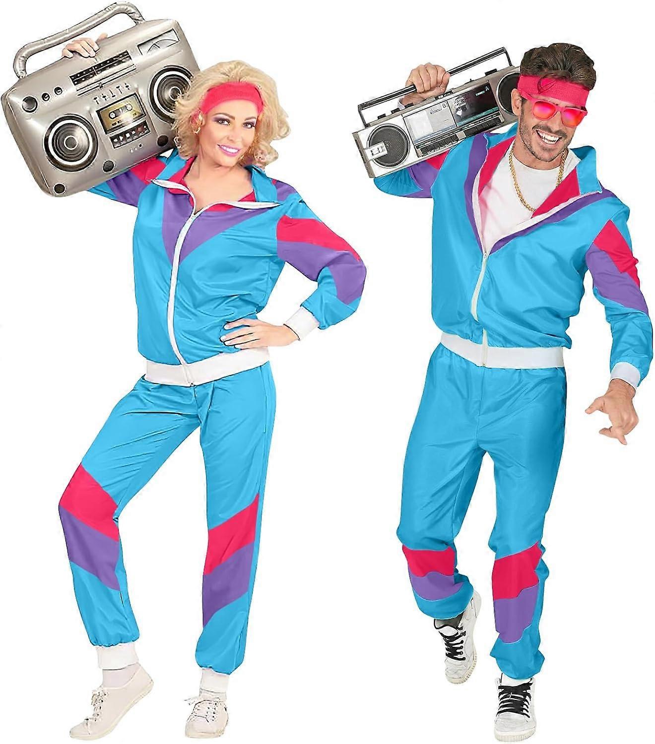80-luvun muodin korkeus kuoripuku, 80-luvun naamiaispuku miehet Naiset ilman pääpantarannekkeita, 1980-luvun disko-naamiaisasu, 80-luvun 90-luvun asut muoti retr