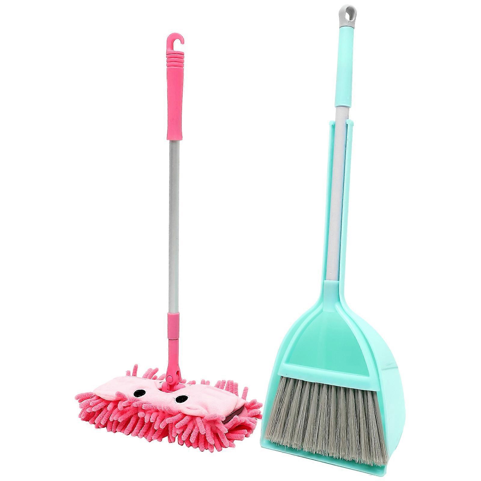 1 Set of Kids Use Broom Mop Set Mini Broom Set Sweeping Tool Toy Portable Cleaning Tool