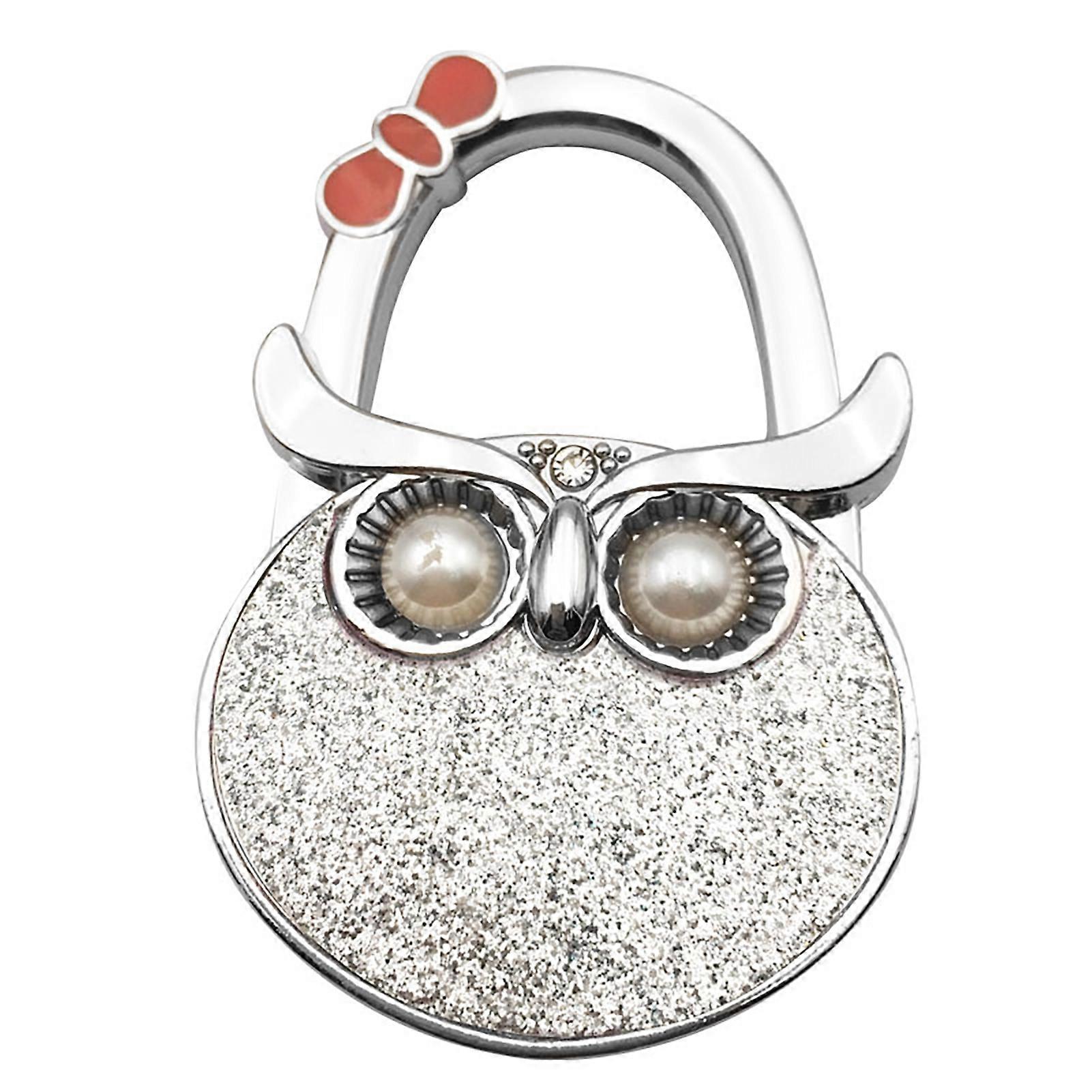 Decorative Bag Hook Shiny Alloy Strong Strength Foldable Handbag Hanger for Office