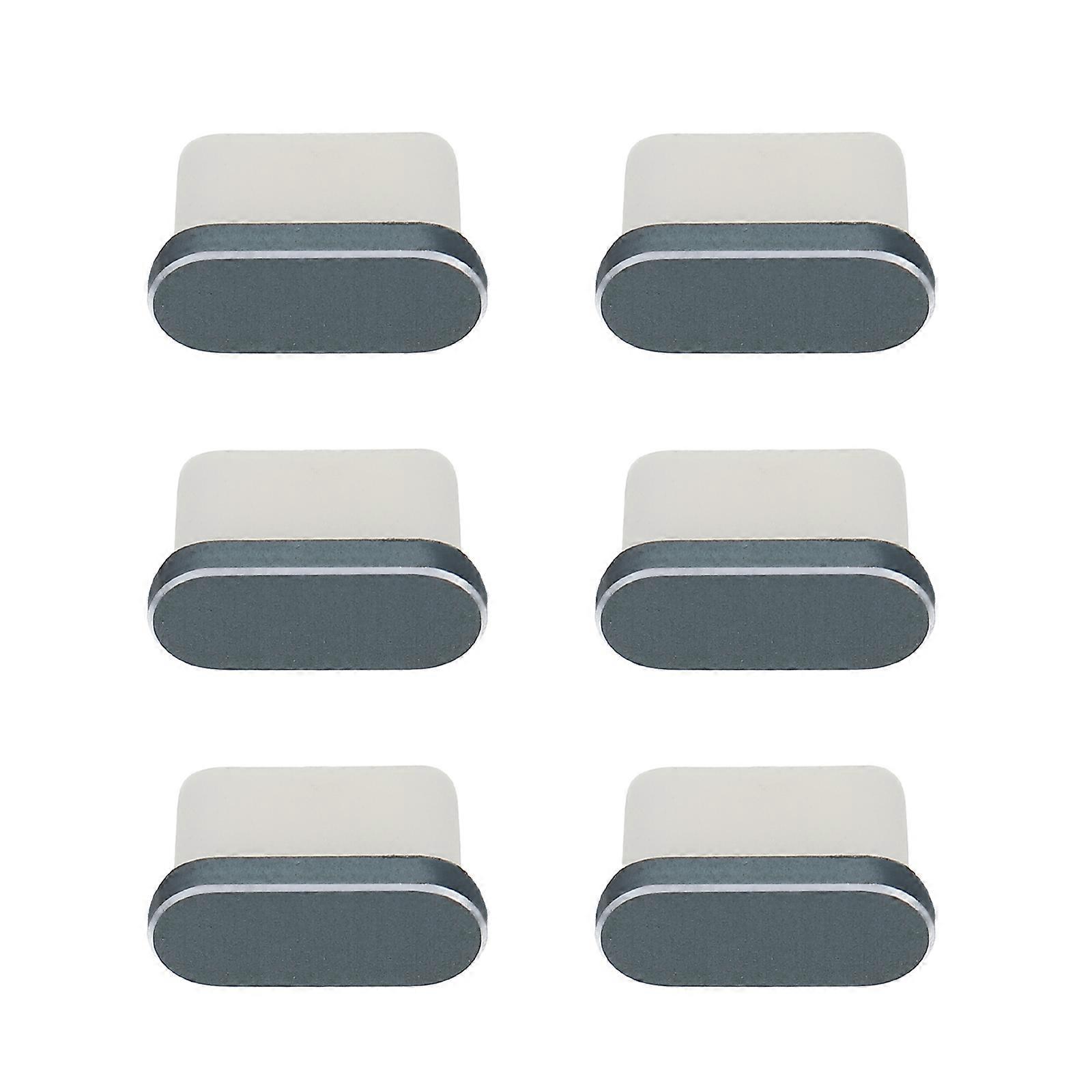 6Pcs Type-C Anti-dust Stopper Plugs for Protect Data Port of Mobile Phone