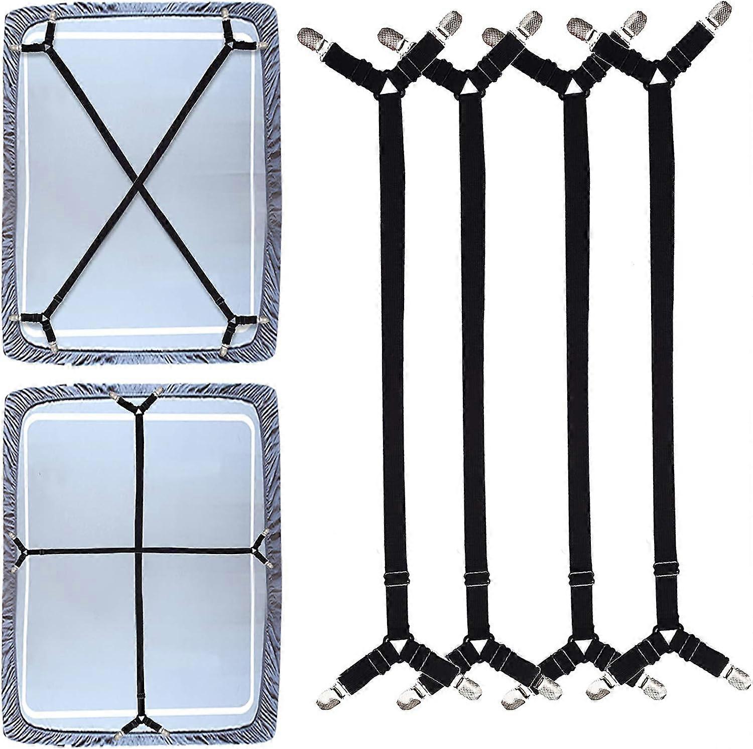 Bed Sheet Crisscross Elastic Fasteners - Suspender Style