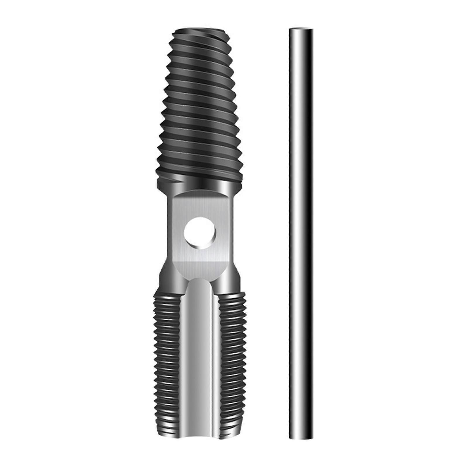 Broken Wire Extractor Multifunctional Handle Drill Bit Tool Carbon Steel Silver One Piece Black Type 2 In 1 Accessory