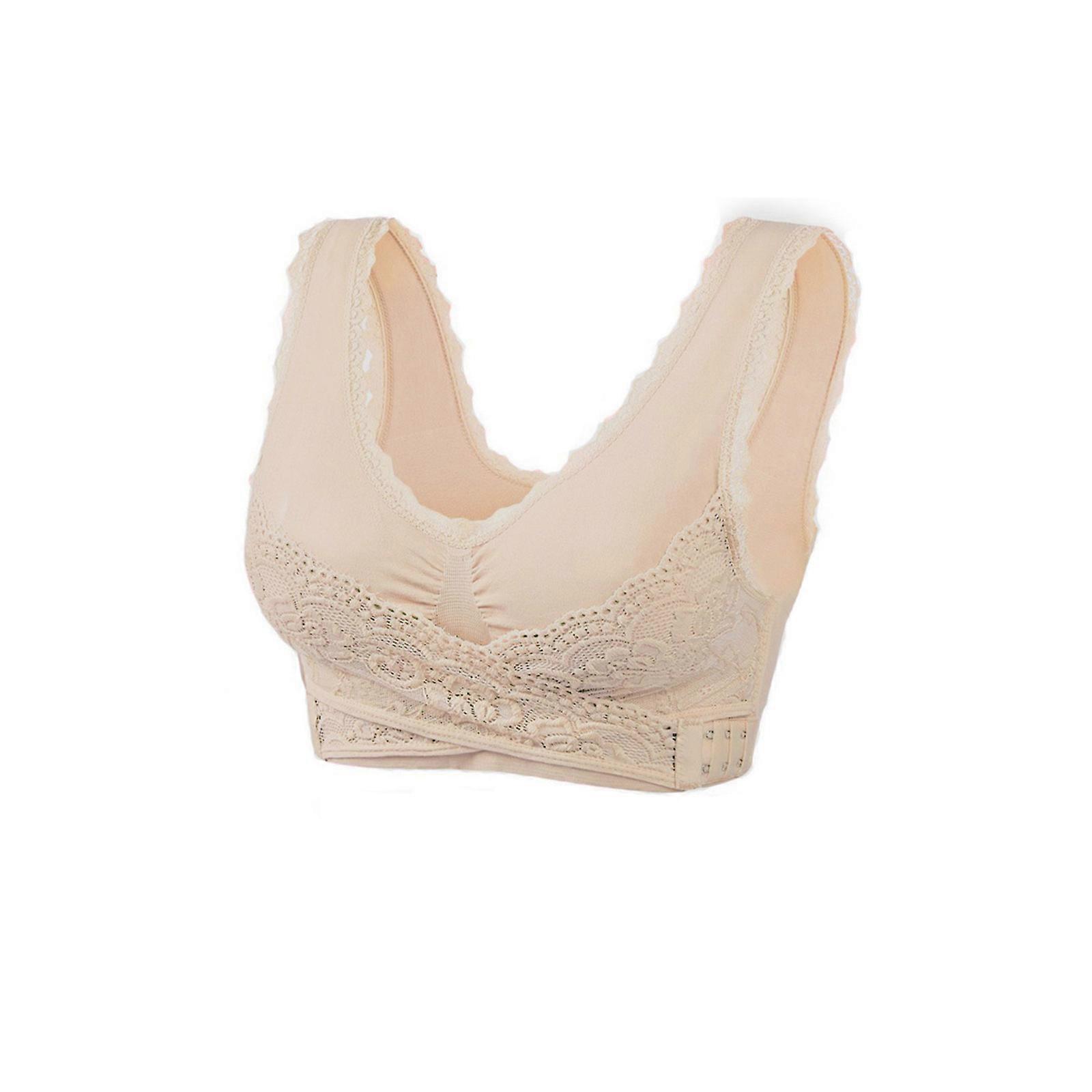 Kvinder Comfy Korset BH Front Cross Side Spænde Blonder BH'er, Slanke og Shape Holdning BH'er Hot