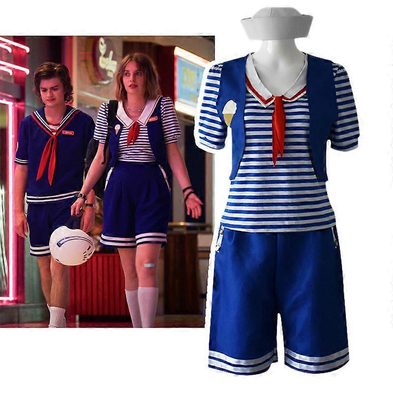 Stranger Things Robin Scoops Ahoy Cosplay Halloween Costume Uniform Fancy Dress Womens Mens Adults