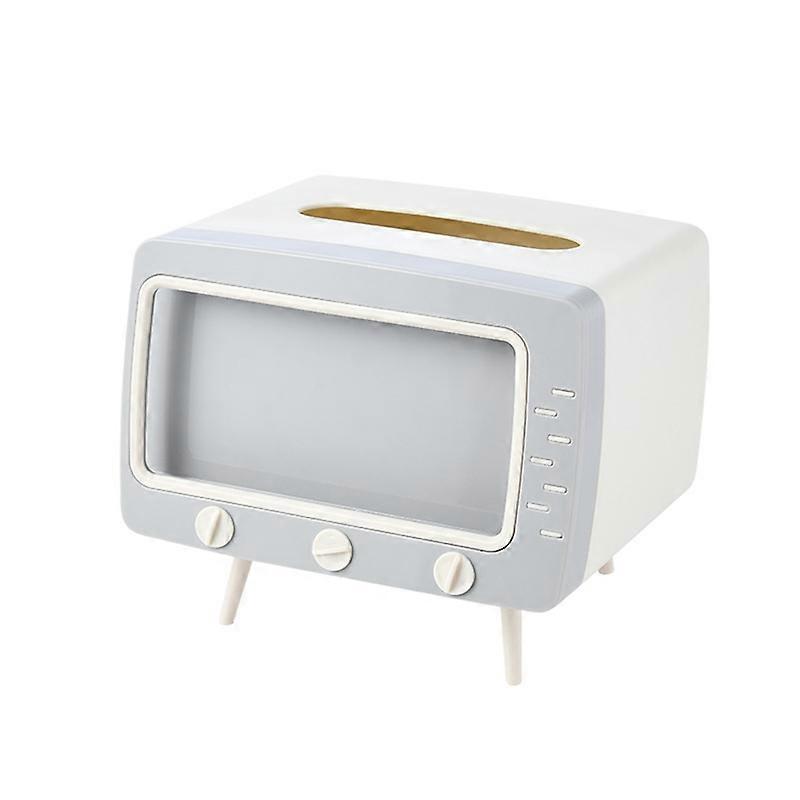 Large Capacity Napkin Holder Multifunctional PP Creative TV Shaped Tissue Paper Dispenser Box for Home JIKAIX