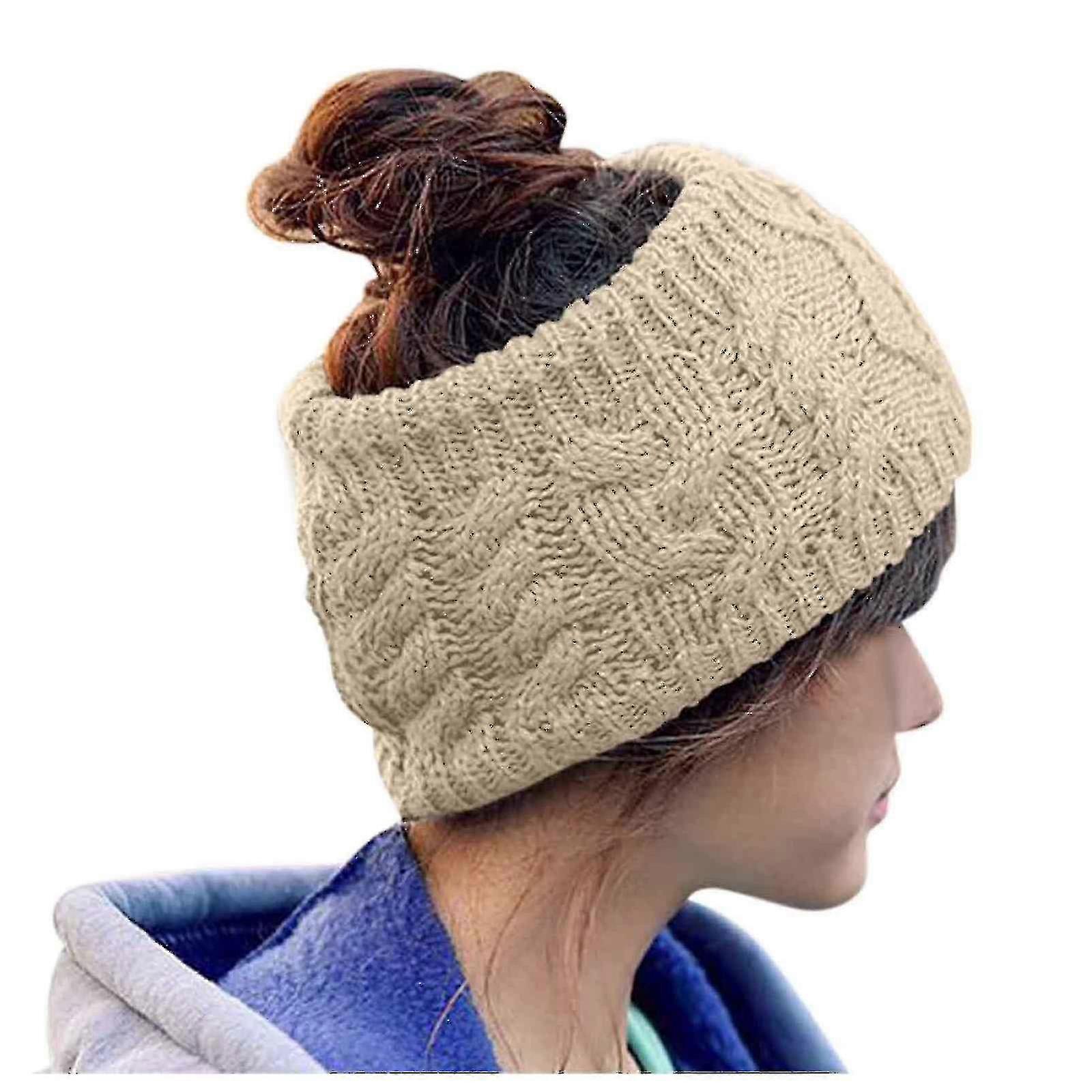 Damen Twisted Woolen Stirnband Mode Strickmütze Ski cap