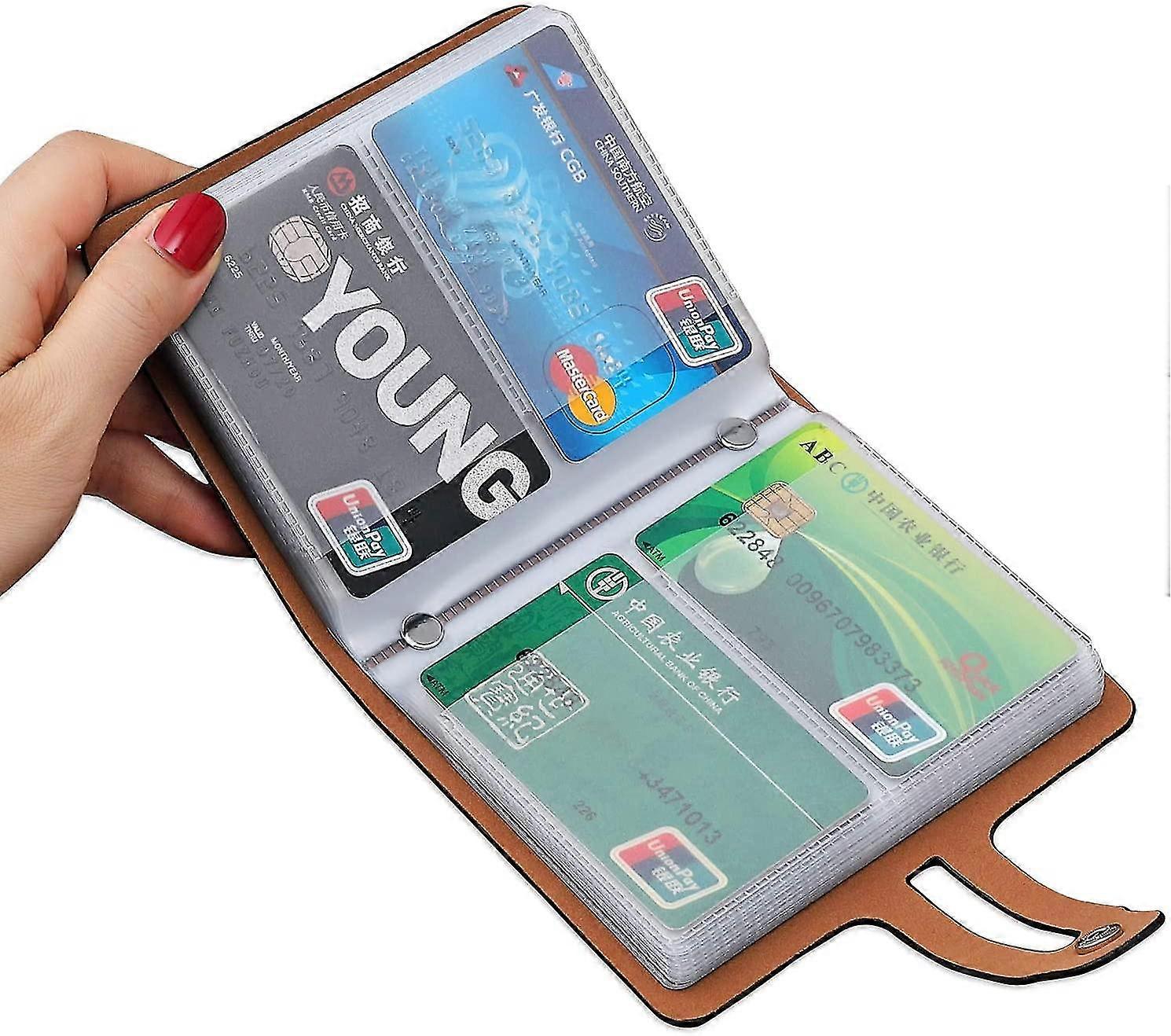 Κάτοχος πιστωτικής κάρτας Rfid, δερμάτινη επαγγελματική κάρτα και άδεια οδήγησης διοργανωτή πιστωτικών καρτών, προστατευτικό