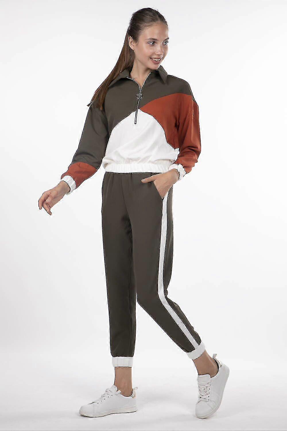 Elastischer geometrischer Trainingsanzug für Damen