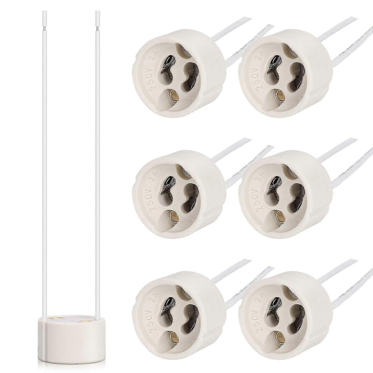 Gu10 Base Socket - Ceramic Lamp Holder - 6 Packages
