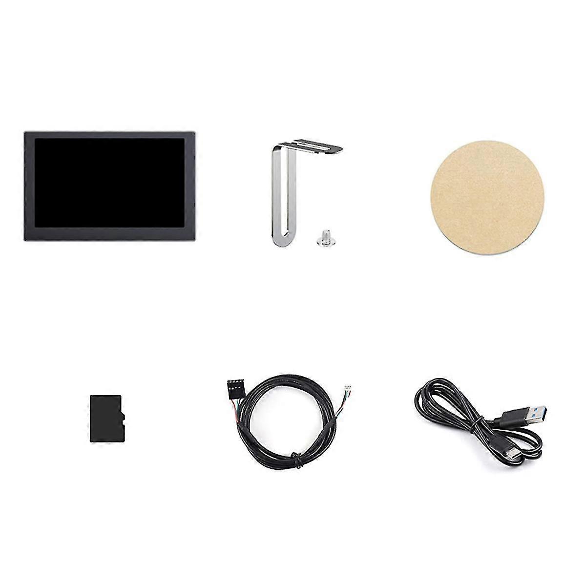 5 tums USB-chassi underskärmsbord med omgivande 800x480 med pickup-funktion typ-c en rad ips-underskärm, svart