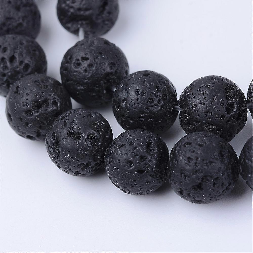 Natural Lava Rock Beads Strands Round 4~4.5mm Hole: 0.8mm about 96pcs/strand 15.5 inch