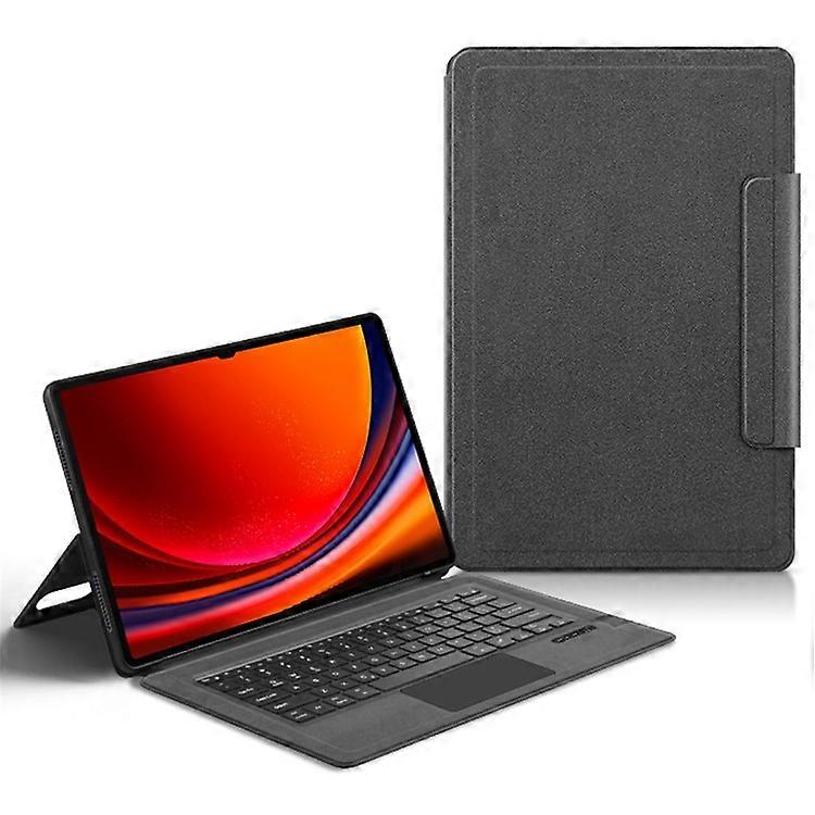 Compatible For Samsung Galaxy Tab S9 Ultra Leather Stand Cover Wireless Trackpad Keyboard with Backlit